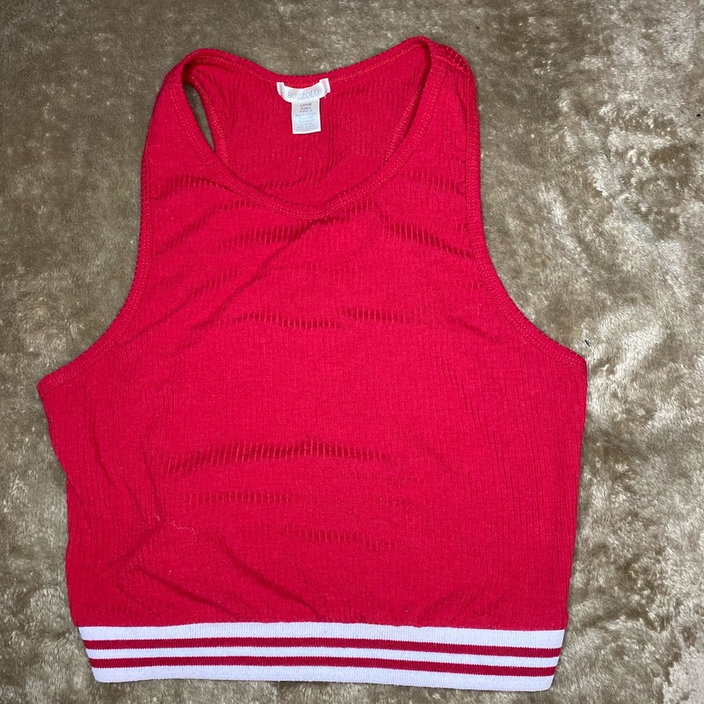 Red Crop top